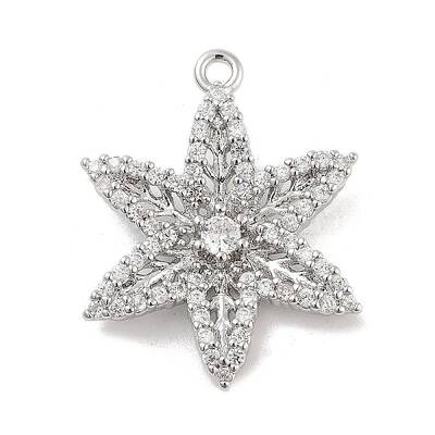 Brass Pave Clear Cubic Zirconia Pendants