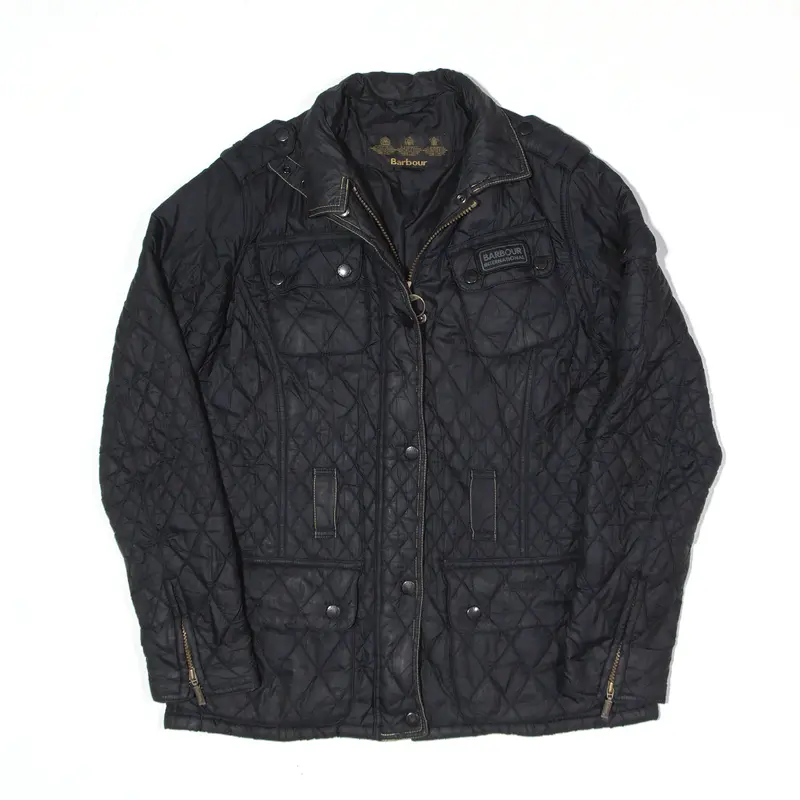 BARBOUR Polarquilt Quilted Jacket Black Womens UK 10