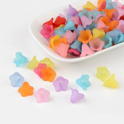 Mixed Color Frosted Acrylic Beads