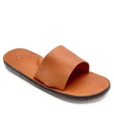 The Antonio Men's Leather Slide Sandal | Color: Caramel | Size: 10