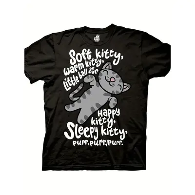 Big Bang Theory Soft Kitty Graphic Men's T-Shirt – 100% Cotton T-Shirt - Versatile for Casual, Sports, Festive, All-Season...