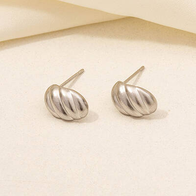 Stylish Irregular Stainless Steel Half Hoop Stud Earrings for Women