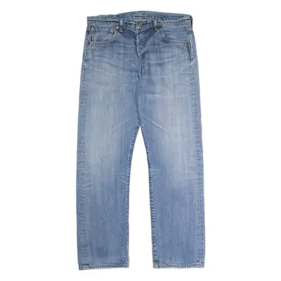 LEVI'S 501 Mens Jeans Blue Regular Straight Stone Wash W34 L32