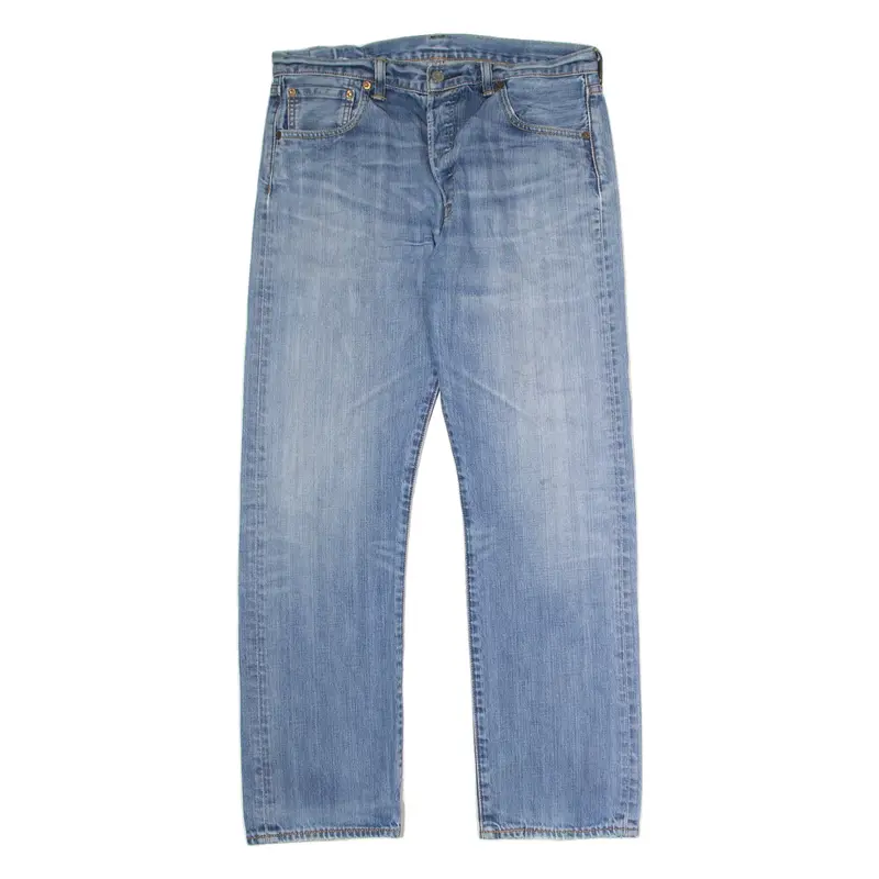 LEVI'S 501 Mens Jeans Blue Regular Straight Stone Wash W34 L32