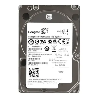 ST1200MM0017 Seagate 1.2TB 6Gb/s SAS 10000 2.5-inch 64MB Hard Drive