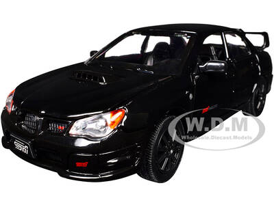 Subaru Impreza WRX STi Black 1/24 Diecast Model Car by Motormax