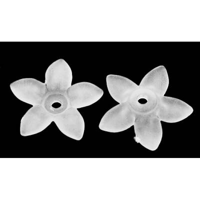 Transparent Frosted Acrylic Flower Beads