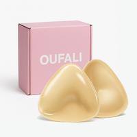 OUFALI Push Up Sticky Inserts Double Sided Self Adhesive Bra Ultra Boost Invisible Bras Pad for Women