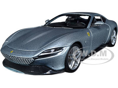 Ferrari Roma Gray Metallic Race + Play Series 1/24 Diecast Model Car by Bburago