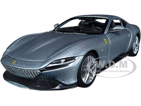 Ferrari Roma Gray Metallic Race + Play Series 1/24 Diecast Model Car by Bburago