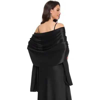 Shawls and Wraps for Evening Dresses Satin Shawl Wraps for Women Wedding Formal Shawl
