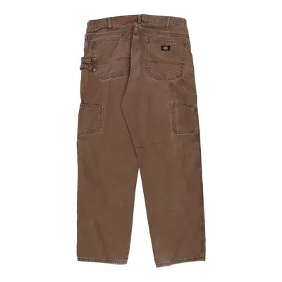 Dickies Carpenter Trousers - 36W 31L Brown Cotton