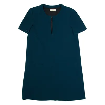 BA&SH Oversized Womens Shift Dress Green Short Sleeve Knee Length S