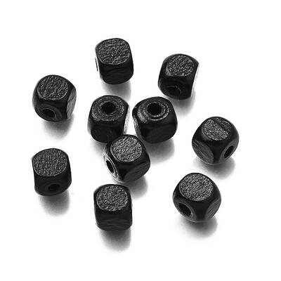 Spray Painted Wooden Beads