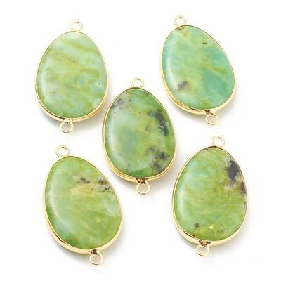 Natural Chrysoprase Link Connectors
