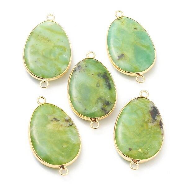Natural Chrysoprase Link Connectors