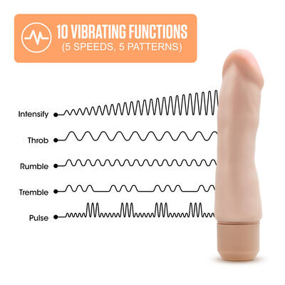 Dr. Skin Silicone  Dr. Steve - 7 Inch Vibrating Dildo - Beige