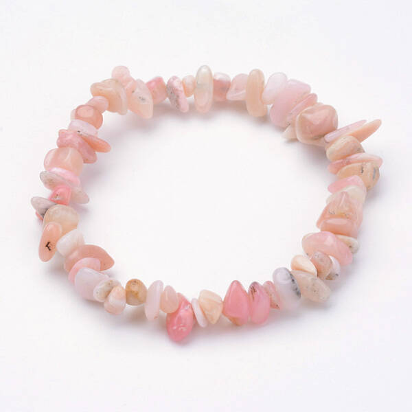 Natural Morganite Beaded Stretch Bracelets