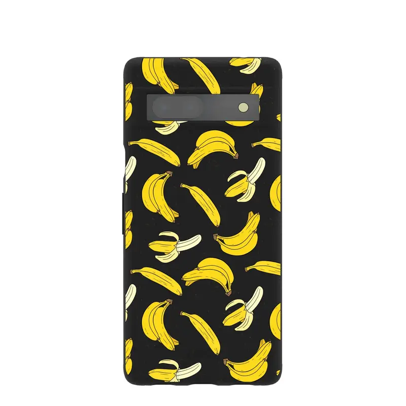 Black Go Bananas Google Pixel 7a Case