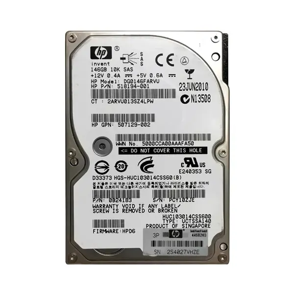 0B24183 Hitachi 147GB 6Gb/s SAS 10000 2.5-inch 64MB Hard Drive