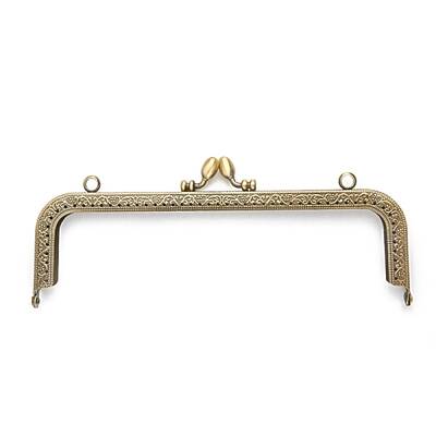 Alloy Kiss Lock Purse Frame Handle