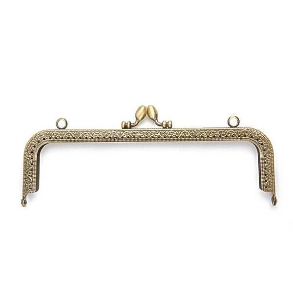 Alloy Kiss Lock Purse Frame Handle