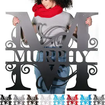 Main Street Steel - Split Letter Monogram - Wall Decor