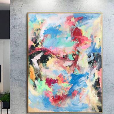 Abstract Painting on Canvas Original Wall Art Modern Colorful Artwork Contemporary Art Painting Heavy Textured Art for Aesthe...