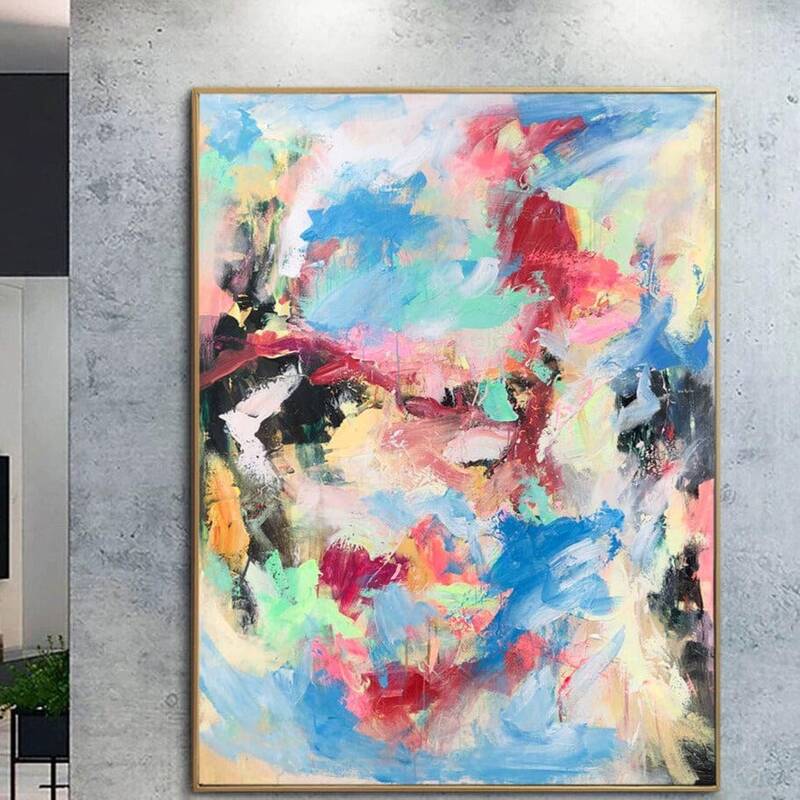 Abstract Painting on Canvas Original Wall Art Modern Colorful Artwork Contemporary Art Painting Heavy Textured Art for Aesthe...
