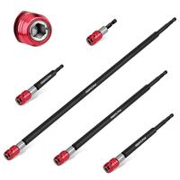 Magnetic Screwdriver Bit Holder Set: 5-Piece 1/4 Inch Hex Shank Quick Release Extension Adapter | Super Straight Durable CR-V...
