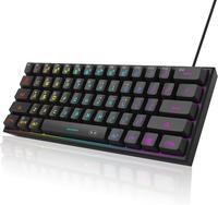 MageGee TS91 Mini 60% Gaming Keyboard, RGB Backlit 61 Key Ultra-Compact Keyboard, TS91 Ergonomic Waterproof Mechanical Feelin...