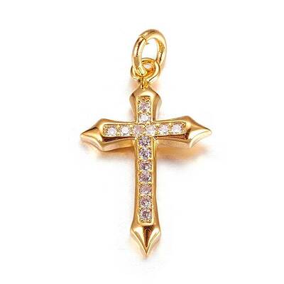 Brass Micro Pave Cubic Zirconia Pendants