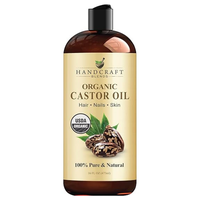 Handcraft Blends Organic Castor Oil - 16 Fl Oz - Pure and Natural - Premium Grade Oil for Hair Growth, Eyelashes and Eyebrows...