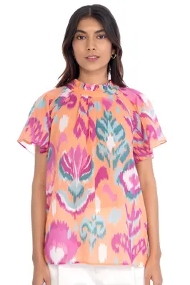 Blouse Top Joyful Dark-Teal | Color: DARK TEAL | Size: XS