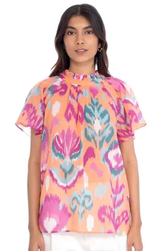 Blouse Top Joyful Dark-Teal | Color: DARK TEAL | Size: XS