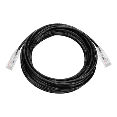 13552 Monoprice Cat6 Component Level Ethernet Cable SlimRun Pure Bare Copper UTP 28AWG 550MHz Snagless RJ45 20ft Black