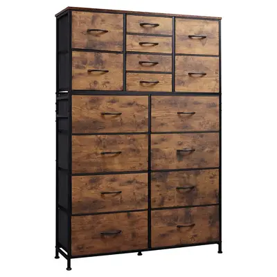 WLIVE 16 Drawers Dresser, Tall Dresser for Bedroom, Closet, Hallway, Storage Dresser Organizer unit, Large Dressers & Chests ...