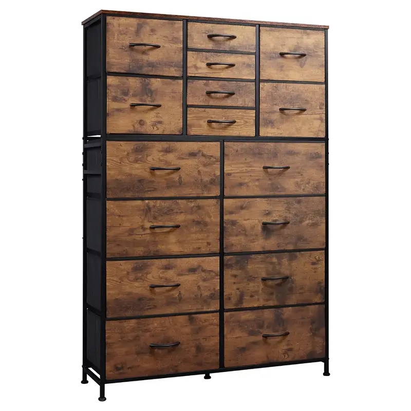 WLIVE 16 Drawers Dresser, Tall Dresser for Bedroom, Closet, Hallway, Storage Dresser Organizer unit, Large Dressers & Chests ...