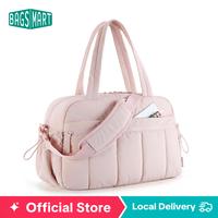 BAGSMART Puffy Water-Resistant Gym Travel Duffel Bag for Women with Wet Pocket, Carry on Weekender Bags, Water Resistant Work...