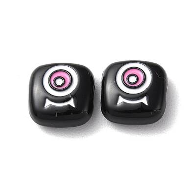 Spray Painted Alloy Enamel Beads