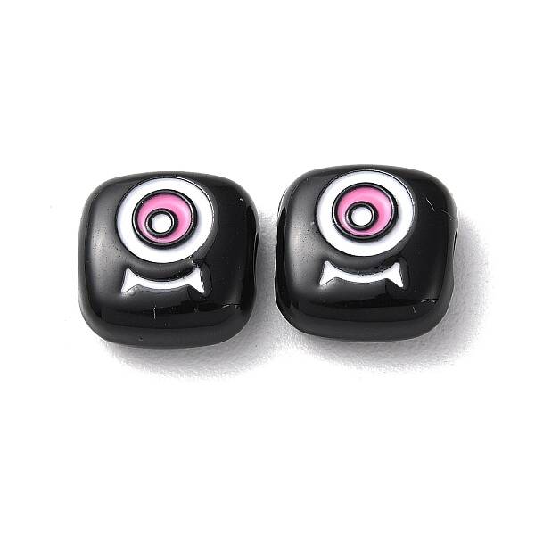 Spray Painted Alloy Enamel Beads
