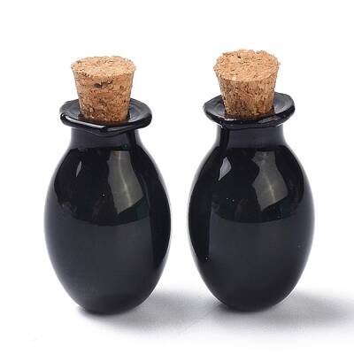 Oval Glass Cork Bottles Ornament