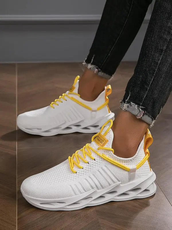 Men's Lace Up Front Trainers, Low Top Sneakers, Athletic Sneakers, Lightweight Breathable Comfortable Sports Running Shoes, P...