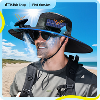 2025 New Solar Fan Outdoor Fishing Hat-Unisex Fishing Solar Fan Hat, Fisherman's Hat with Built-in Fan, Fisherman's Hat with ...