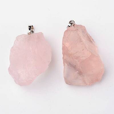Natural Rose Quartz Pendants