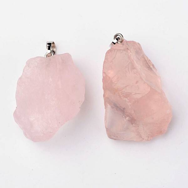 Natural Rose Quartz Pendants