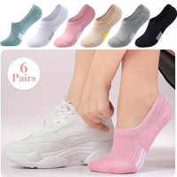 Cushioned Low Cut Athletic 6Pairs Women's No Show Socks for Sneakers Ankle Invisible Running Socks assort color comfortable e...