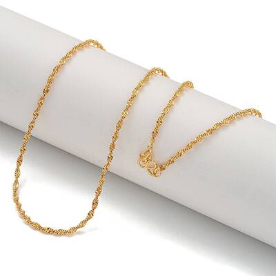 Brass Singapore Chain Necklaces for Women