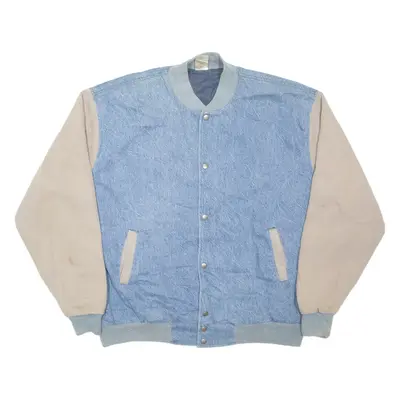 FRUIT OF THE LOOM Deer Mens Bomber Jacket Blue 2XL