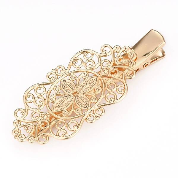 Brass Alligator Hair Clips